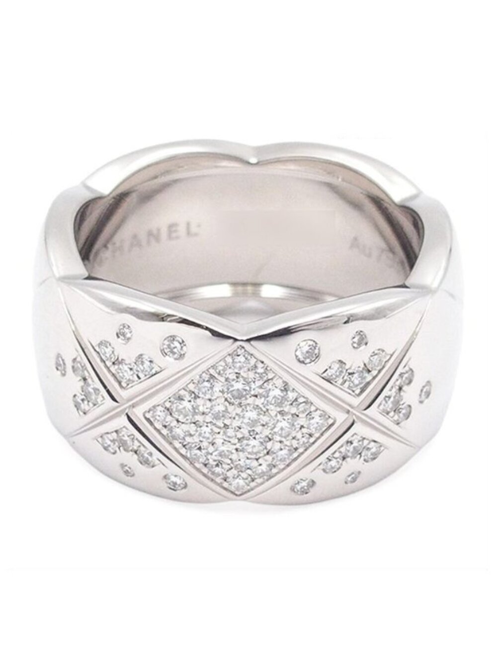Chanel Coco Crush Ring White Gold 18K Diamond Large